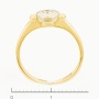 Кольцо из комбинированного золота 585 пробы c 1 бриллиантом Л62012905 фото 3