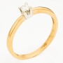 Кольцо из комбинированного золота 585 пробы c 1 бриллиантом Л52068086 фото 1