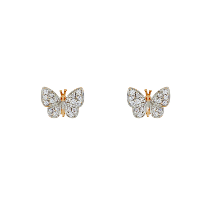 Серьги из золота 585 пробы c фианитами