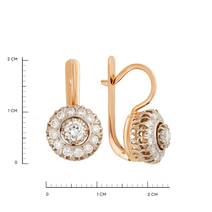 Серьги из золота 585 пробы с бриллиантами, Л 6002 3241 за 240000