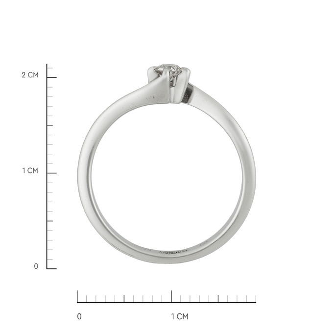 Кольцо из золота 585 пробы c бриллиантом