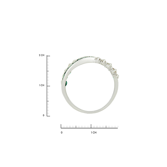 Кольцо из золота 585 пробы c изумрудами и бриллиантами, Л 2811 9574 за 56400