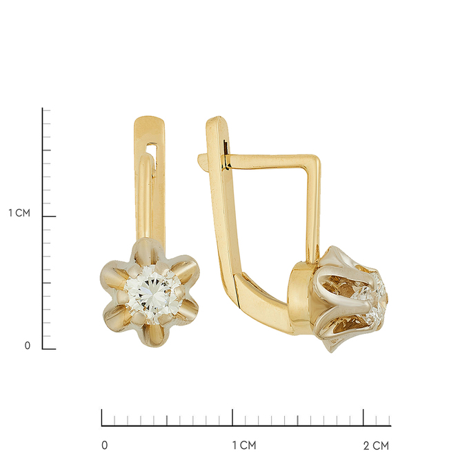 Серьги из золота 750 пробы c бриллиантами, Л 2812 0884 за 184640