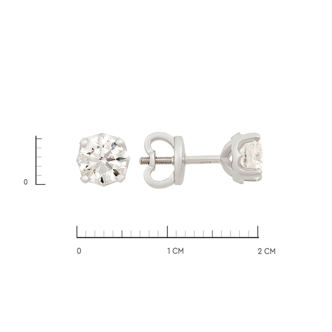 Серьги из золота 750 пробы c бриллиантами, Ц О007 1689 за 628000