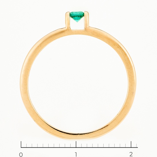 Кольцо из красного золота 585 пробы c 1 изумрудом, Л35059293 за 10575