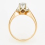 Кольцо из комбинированного золота 583 пробы c 1 бриллиантом Л37049998 фото 3