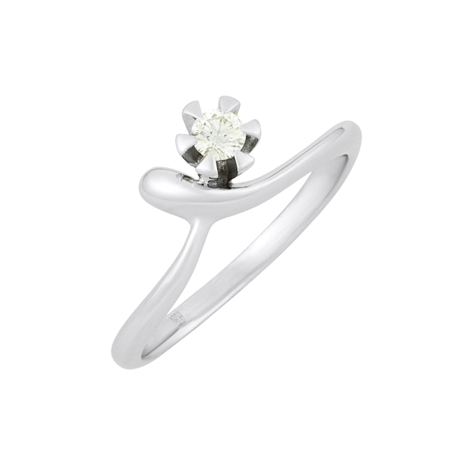 Кольцо из золота 585 пробы c бриллиантом, Л 3606 6310 за 38000