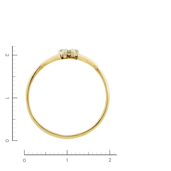 Кольцо из комбинированного золота 585 пробы c 1 бриллиантом, Л35042803 за 18300