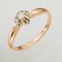 Кольцо из комбинированного золота 585 пробы c 1 бриллиантом 118296 фото 1