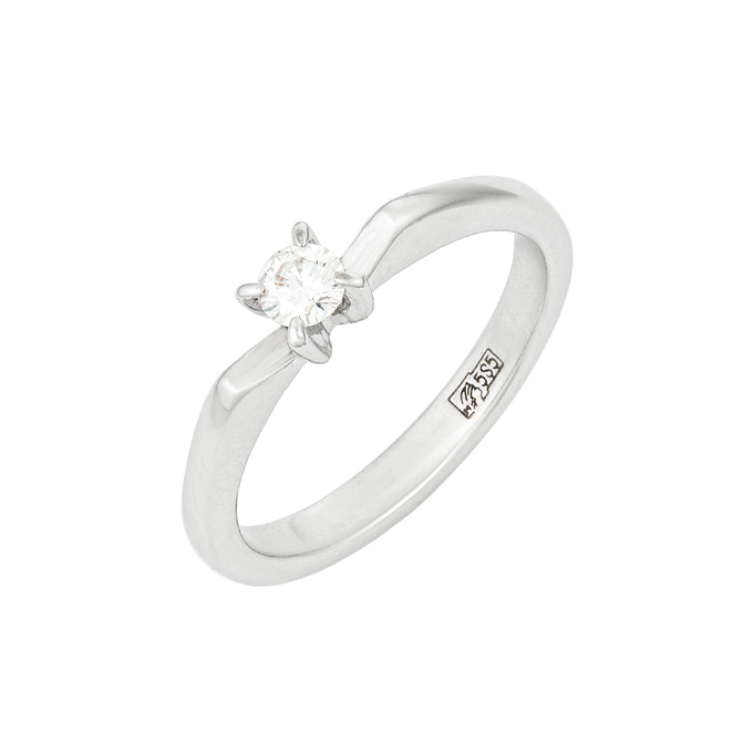 Кольцо из золота 585 пробы c бриллиантом