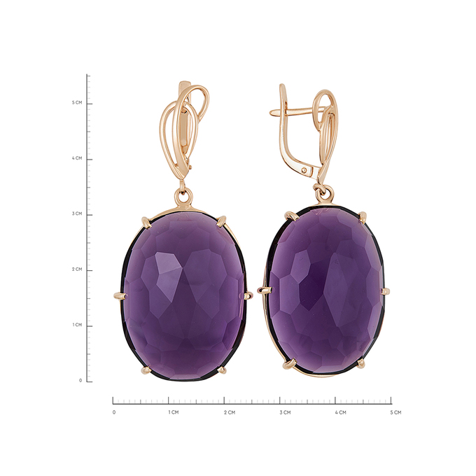Серьги из золота 585 пробы c аметистами, К 0000 3269 за 135000