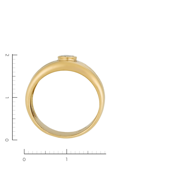 Кольцо из золота 585 пробы c 1 бриллиантом