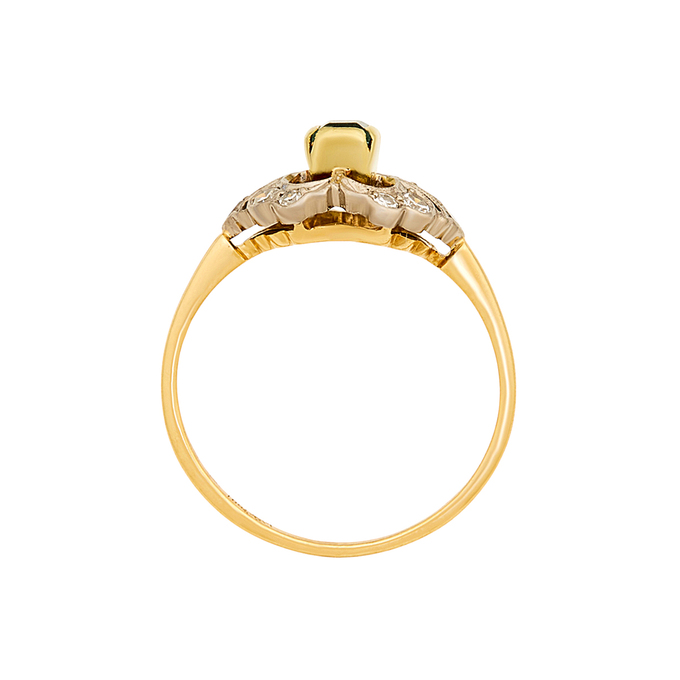 Кольцо из золота 750 пробы c изумрудом и бриллиантами, Л 1911 8557 за 59500