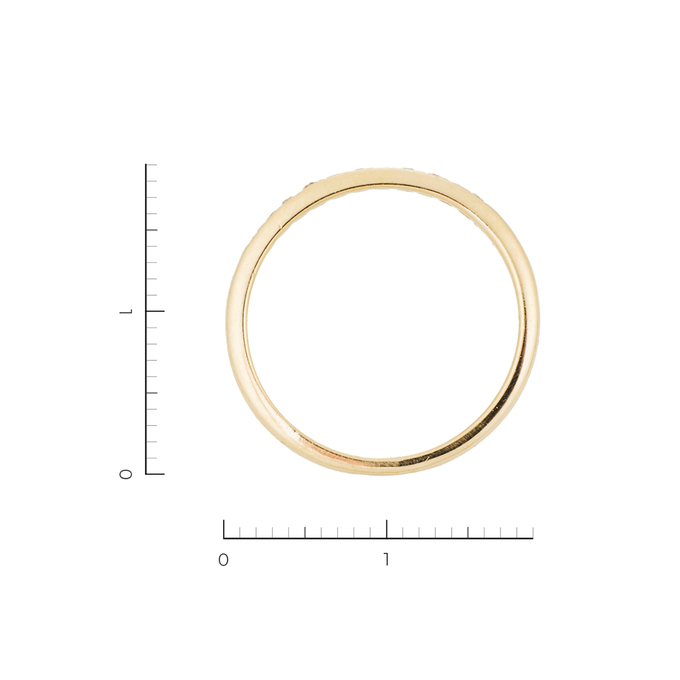 Кольцо из желтого золота 585 пробы c 11 бриллиантами, Л 6102 4494 за 15600