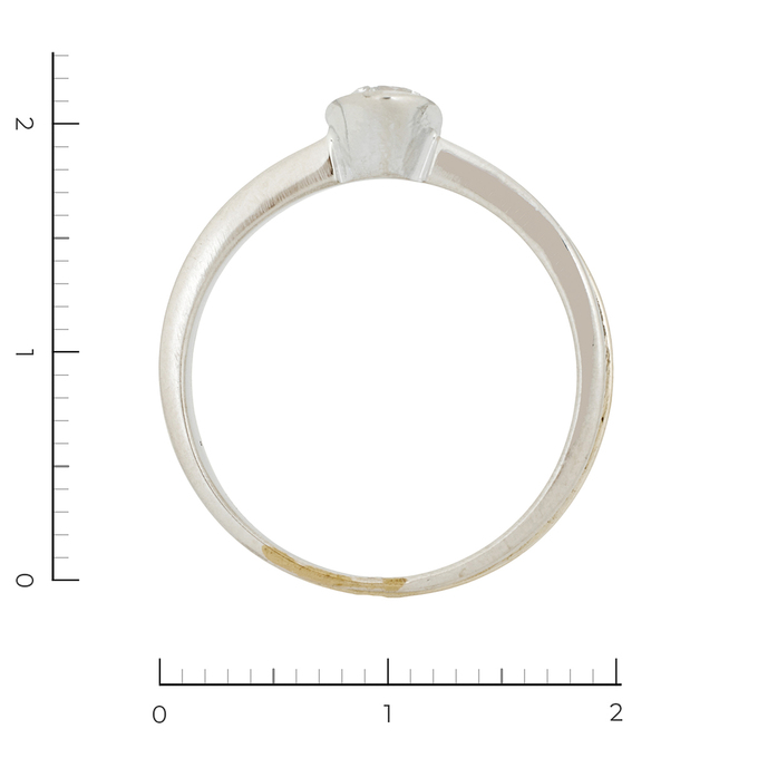 Кольцо из золота 585 пробы c 1 бриллиантом, Л 3606 2737 за 41520