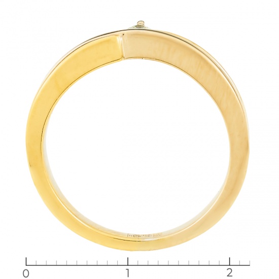 Кольцо из комбинированного золота 750 пробы c 1 бриллиантом, Л61018858 за 32940