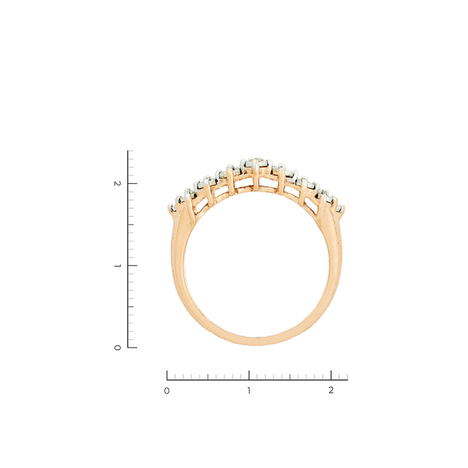Кольцо из золота 585 пробы c 22 бриллиантами, Л 0616 3844 за 32800