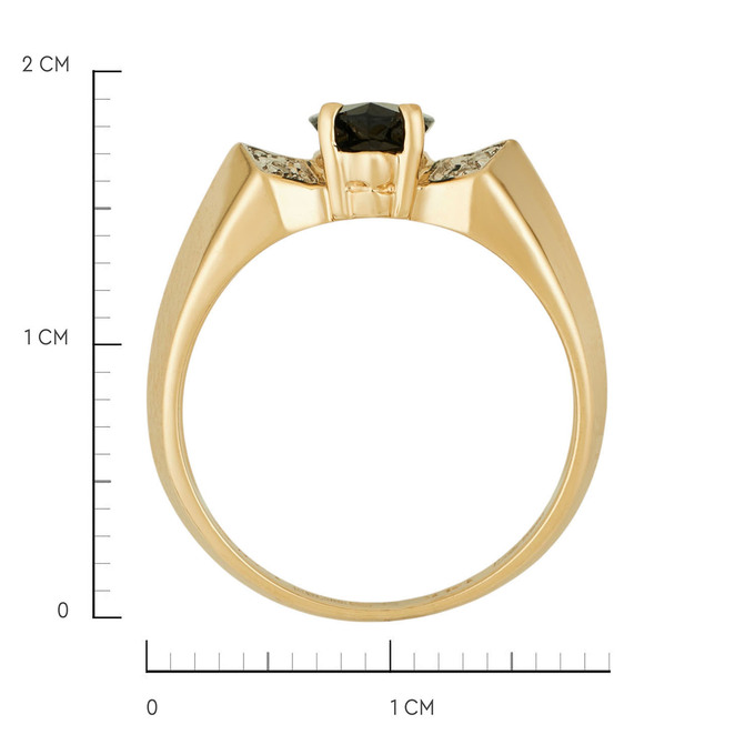 Кольцо из золота 585 пробы c сапфиром и бриллиантами, Л 2812 2393 за 67600