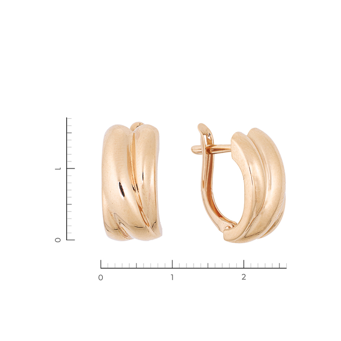 Серьги из красного золота 585 пробы