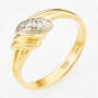 Кольцо из комбинированного золота 750 пробы c 3 бриллиантами Л60016363 фото 1