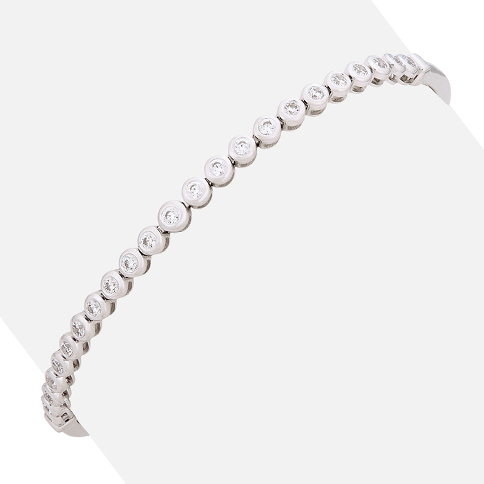 Браслет из золота 585 пробы c фианитами, Л 2212 8227 за 86500