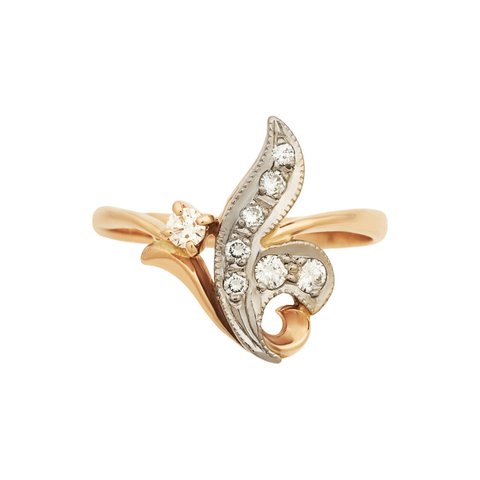 Кольцо из золота 585 пробы c бриллиантами, Л 2508 9703 за 58800