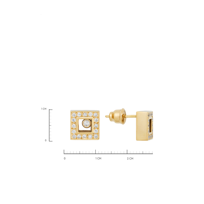 Серьги из золота 750 пробы c бриллиантами, Л 2807 6311 за 104400