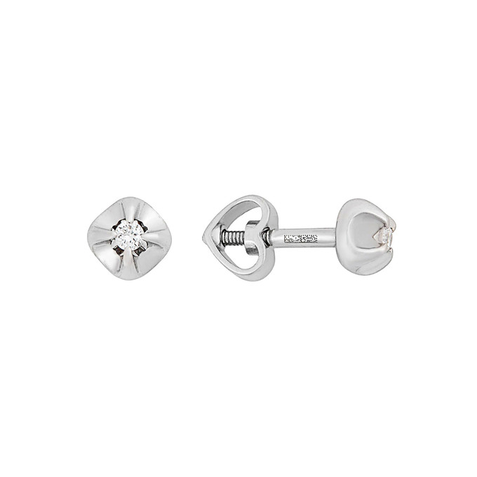 Серьга из золота 585 пробы c бриллиантами, Ц О007 2876 за 16000