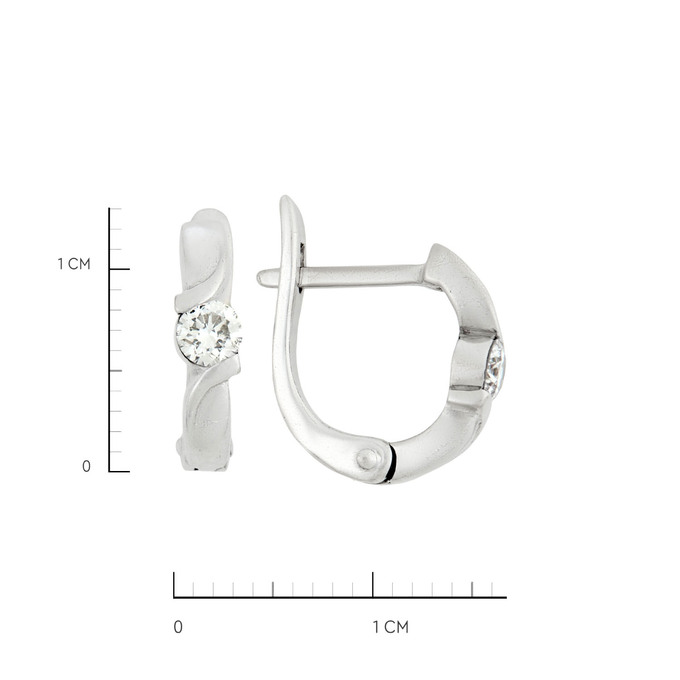 Серьги из золота 585 пробы с бриллиантами, Л 1912 0958 за 46200