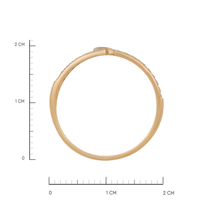 Кольцо из золота 585 пробы c фианитами, Л 5405 8782 за 13040