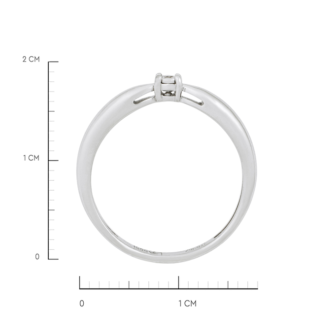 Кольцо из золота 585 пробы c бриллиантом, Л 5703 8600 за 16030