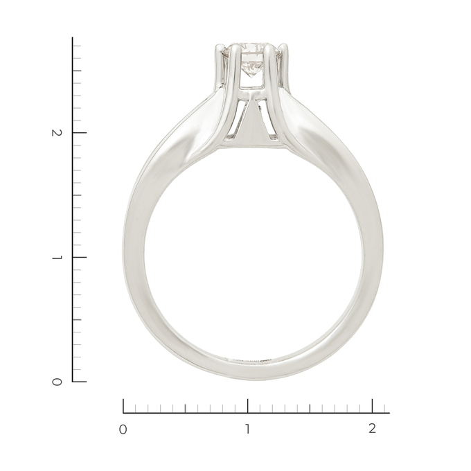 Кольцо из белого золота 500 пробы c 1 бриллиантом, Л 7600 9322 за 64950