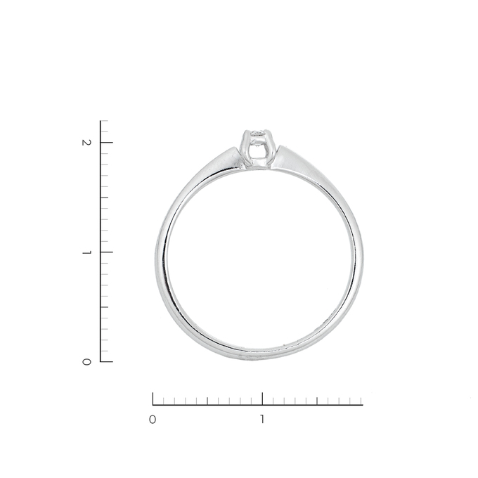 Кольцо из белого золота 585 пробы c 1 бриллиантом, Л 2414 2919 за 11900