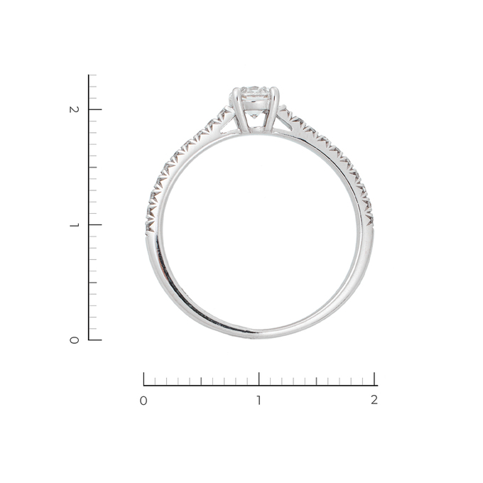 Кольцо из белого золота 585 пробы c 21 бриллиантами, Л 2809 4964 за 71600