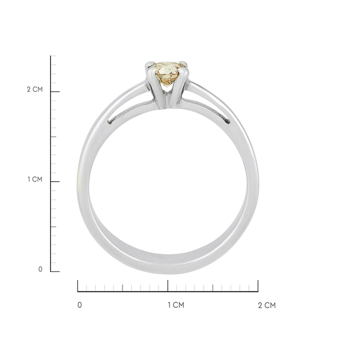 Кольцо из золота 585 пробы c бриллиантом, Л 2812 0365 за 53600
