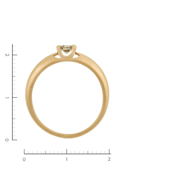 Кольцо из красного золота 585 пробы c 1 бриллиантом, Л41063958 за 12540