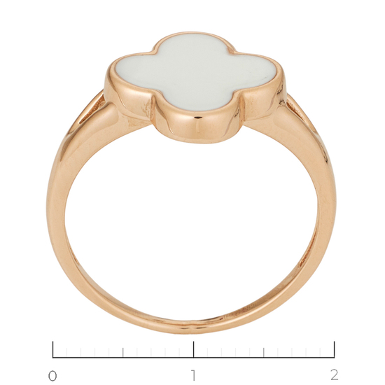 Кольцо из красного золота 585 пробы c 1 эмалью, Л24136877 за 13790