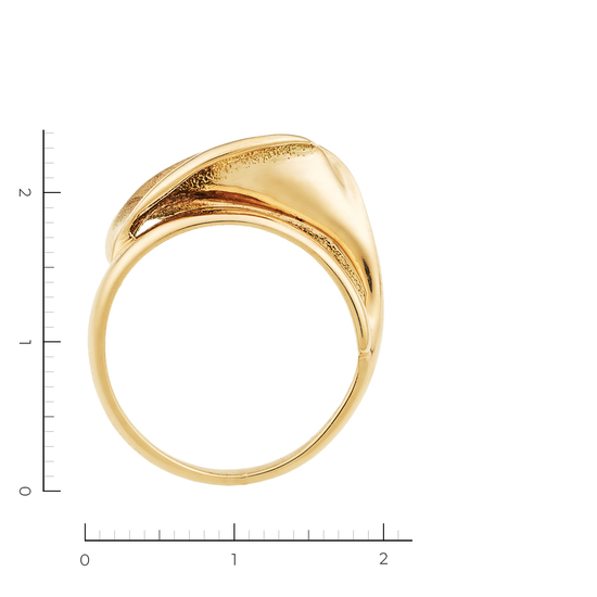 Кольцо из комбинированного золота 585 пробы c 14 бриллиантами, Л31122650 за 32700