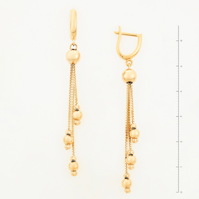 Серьги из красного золота 585 пробы