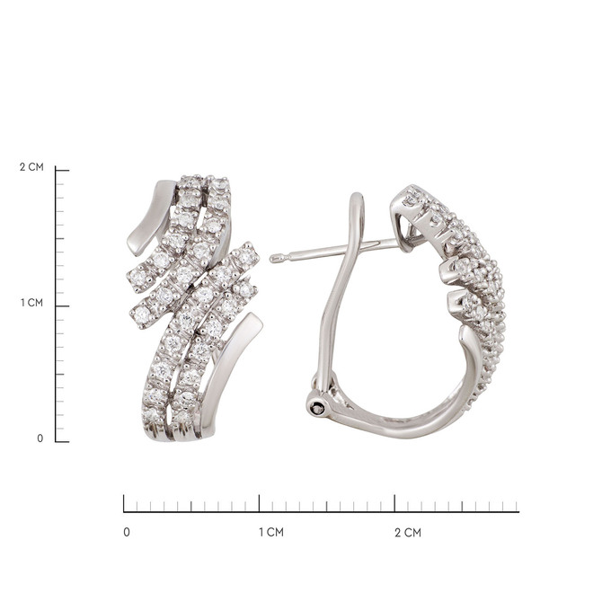 Серьги из золота 585 пробы с бриллиантами