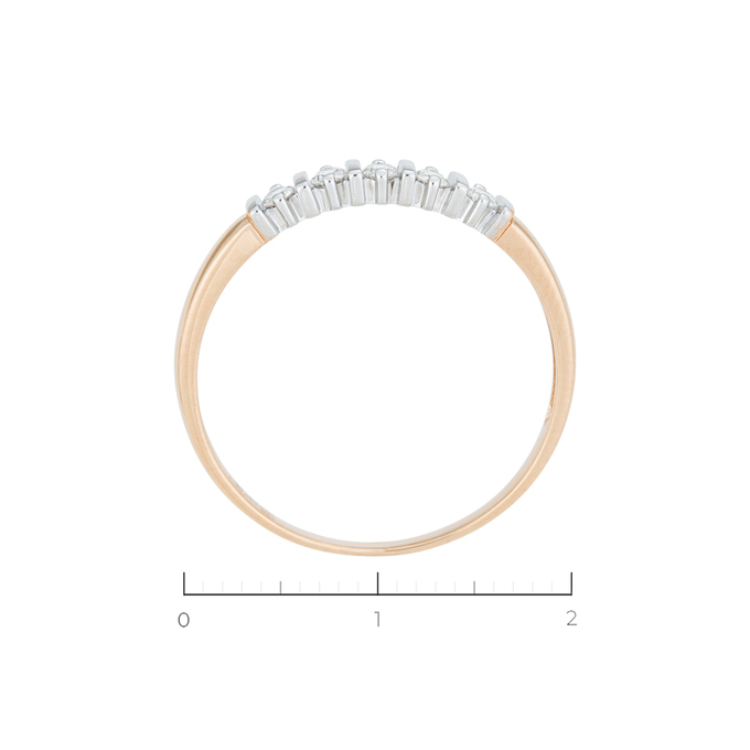 Кольцо из золота 585 пробы c 5 бриллиантами, Л 3013 8682 за 21520