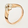 Кольцо из комбинированного золота 583 пробы c 1 бриллиантом Л60014109 фото 1