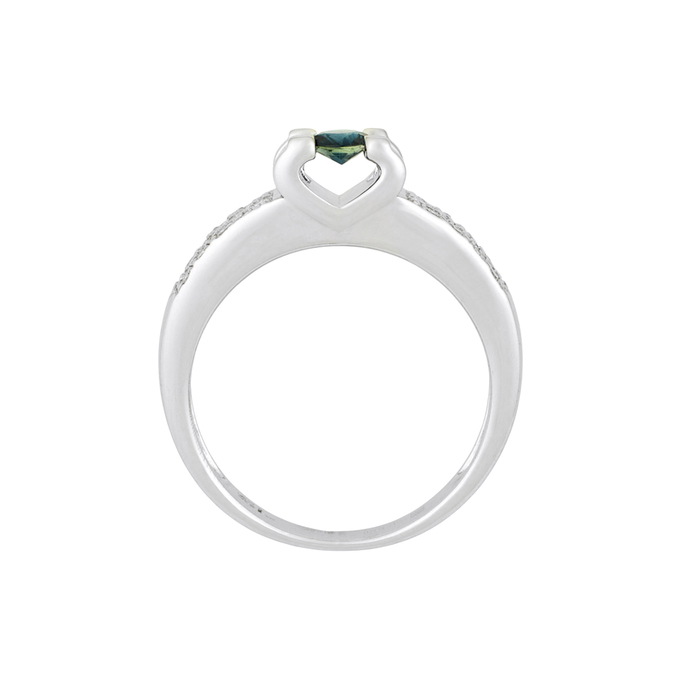 Кольцо из золота 585 пробы c сапфиром и бриллиантами, Л 7502 7741 за 51360