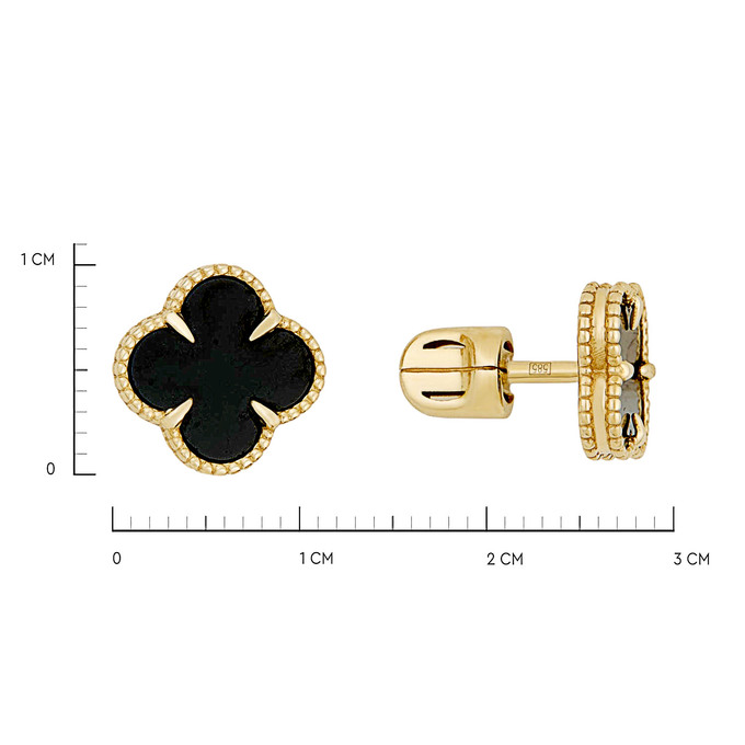 Серьги из золота 585 пробы с синтетическими камнями, Ц О007 2945 за 49500
