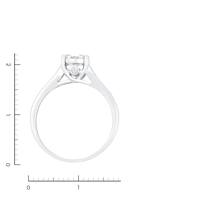 Кольцо из белого золота 585 пробы c 29 бриллиантами, Л 2010 4020 за 24150