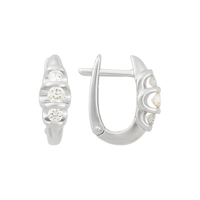 Серьги из золота 585 пробы c бриллиантами, Л 2011 0718 за 59500