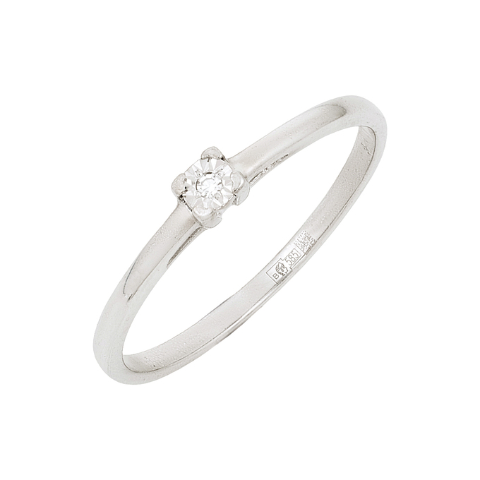 Кольцо из золота 585 пробы c бриллиантом, Л 0515 3738 за 11920