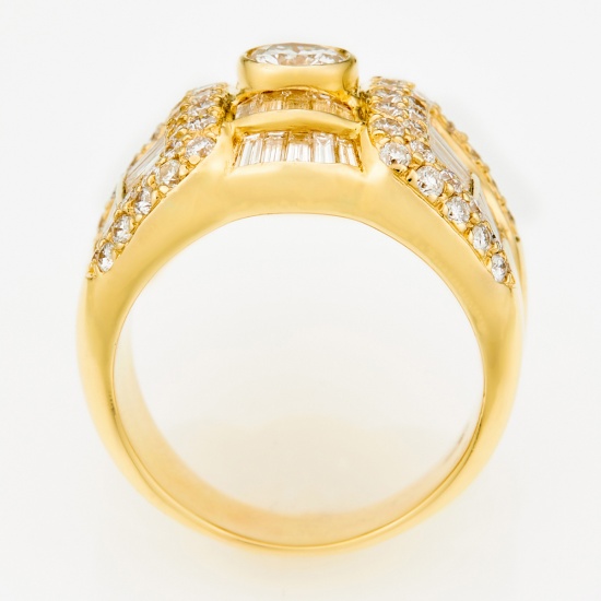 Кольцо из желтого золота 750 пробы c 108 бриллиантами, Л22098952 за 305400