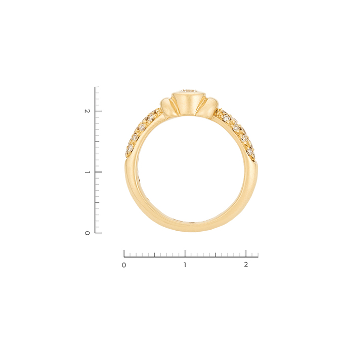 Кольцо из желтого золота 750 пробы c 27 бриллиантами, Л 3013 5506 за 82530