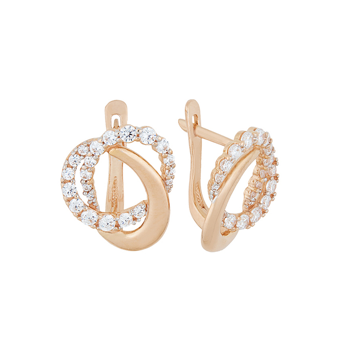 Серьги из золота 585 пробы c фианитами, Л 0513 9003 за 28080